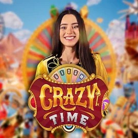 Crazy Time by Evolution, showcased at wolfcasinoo.com – game logo