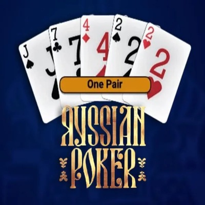 Russian Poker slot logo by OneTouch Games at Wolf Casino